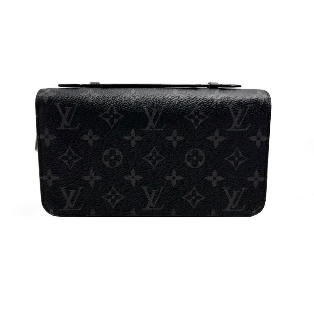 Louis Vuitton Shoulder Bag Monogram Eclipse Black Zippy